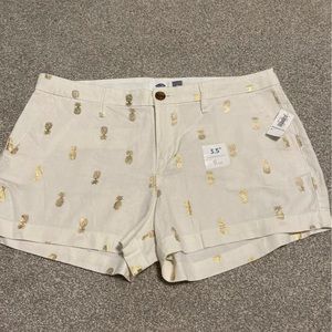 Gold pineapple shorts